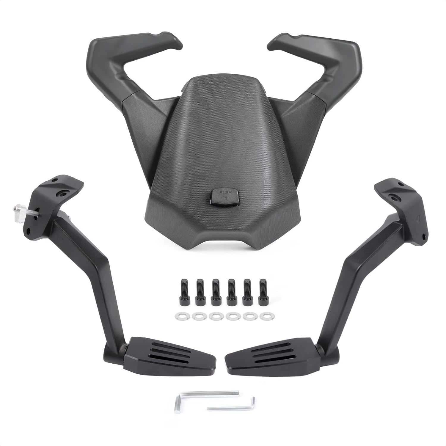 Rear Passenger Pillion Seat with Right and Left Side Passenger Footpeg Kit fits for For Can-Am Ryker Ryker 600 900 (MAX Mount 219400800 Required)