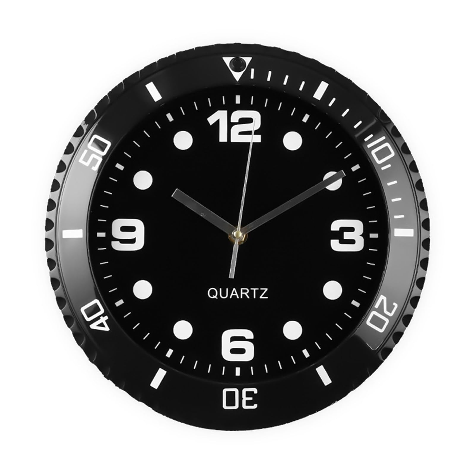 LUYSGBXR Wall Clock Wall Clock Silent Quartz Needle Luxury Sweep Second Home Creative Water Ghost(Black-28cm)