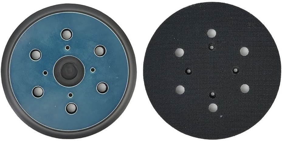 6 Inch 6-Hole Hook-and-Loop Sanding Pad Backing Pad for Random Orbit Sanders, PU Foam Flexi Disc for Contour & Flat Sanding, Compatible with R2611