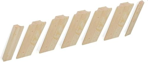 Miniatura 2 de Rustic State Vigo - Estante de 6 copas ajustables para debajo del gabinete, estante de madera colgante para cristalería, organizador de barra con