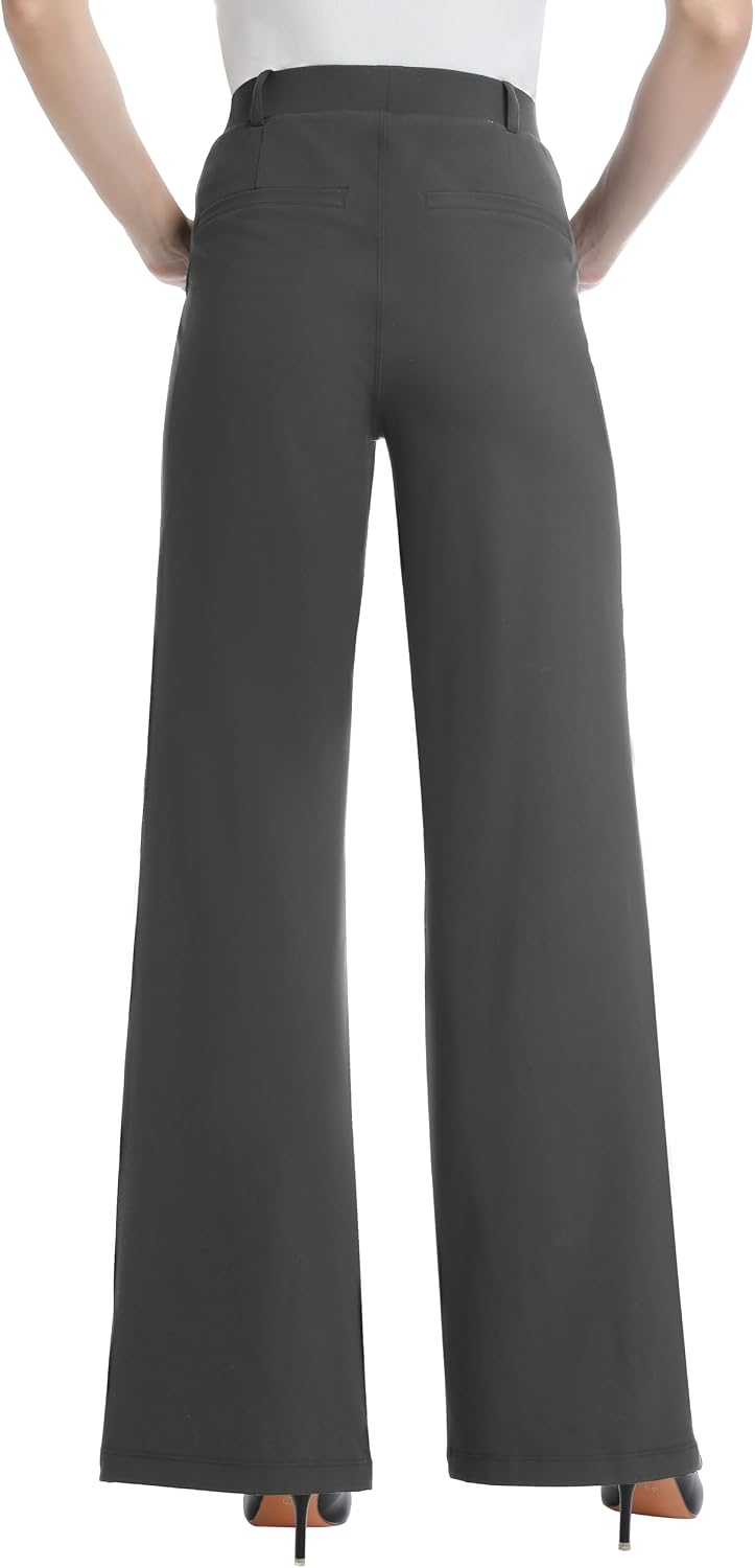 V VOCNI Women's Dress Pants Wide Leg Work Pants High Waist Business Casual Stretchy Dressy Trousers Office Slacks