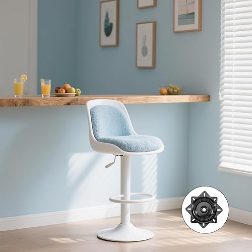 Miniatura 7 de MANCHAP 2 piezas de placa giratoria negra de 8 pulgadas, reemplazo de taburete de barra con rodamientos de bolas resistente, soporte de base de