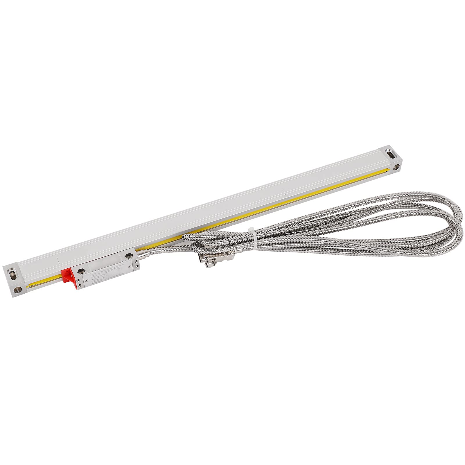 Encoder a Scala Lineare, Encoder a Righello Lineare, Encoder a Scala Lineare Ottica Ad Alta Precisione Sensore Righello a Reticolo 5 μm per Tornio DC5V con Cavo (700)
