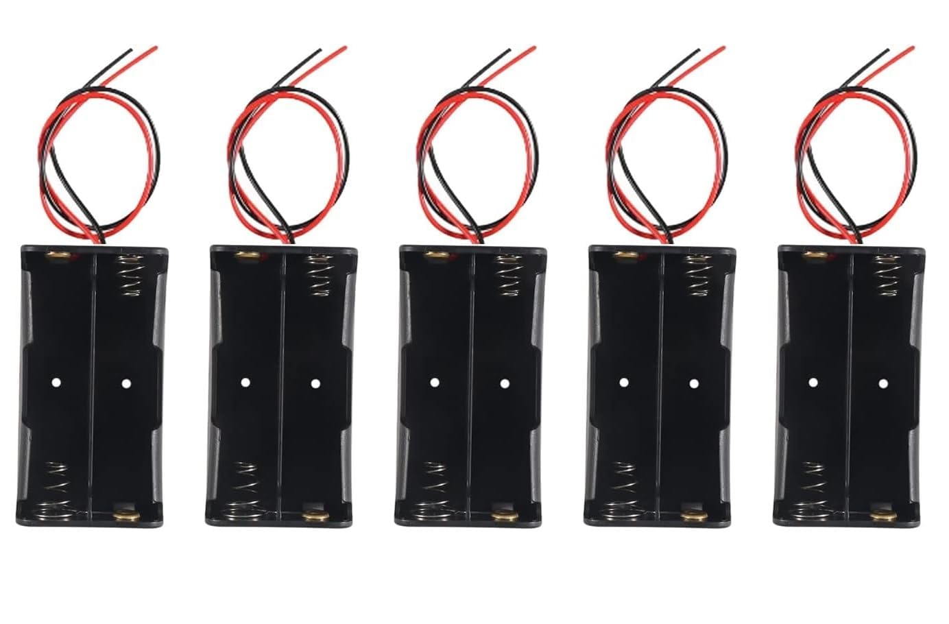 2X 18650 Lithium Battery Holder case with Lead Wire Hard pin Spring Retention Pack of 5-picture-23