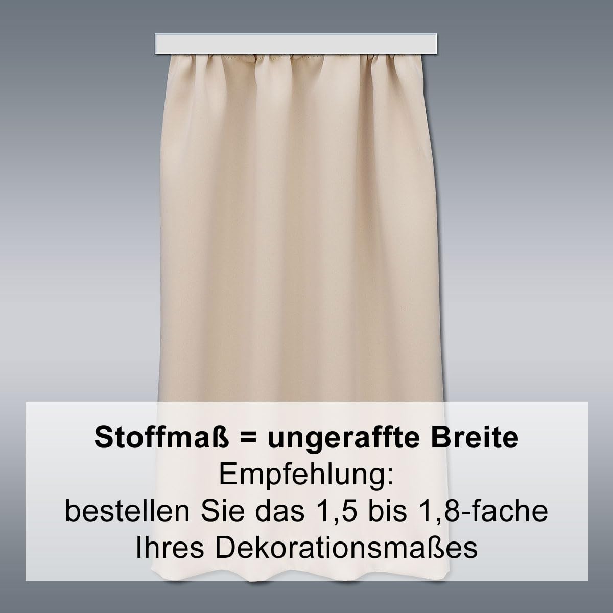 Wohnmobil-Gardine Mattis hellbeige | Maßgefertigter Verdunklungs-Vorhang mit Reihband | Hochwertiger Dekoschal für Caravan & Wohnwagen | Blickdichter Sichtschutz Höhe 80-120 cm x Breite 70–140 cm