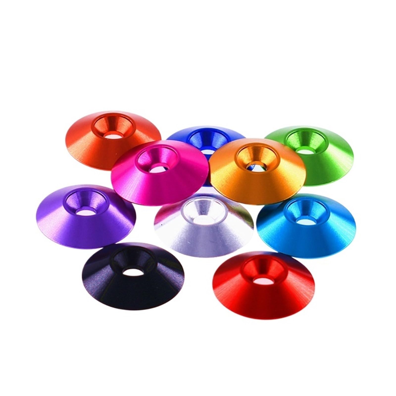 5 rondelle a tazza in acciaio inossidabile 304, 5 pezzi M2 M2,5 M3,5 M4, rondelle in alluminio colorate, testa svasata piatta, guarnizione con scanalatura conica(Peach,M4)
