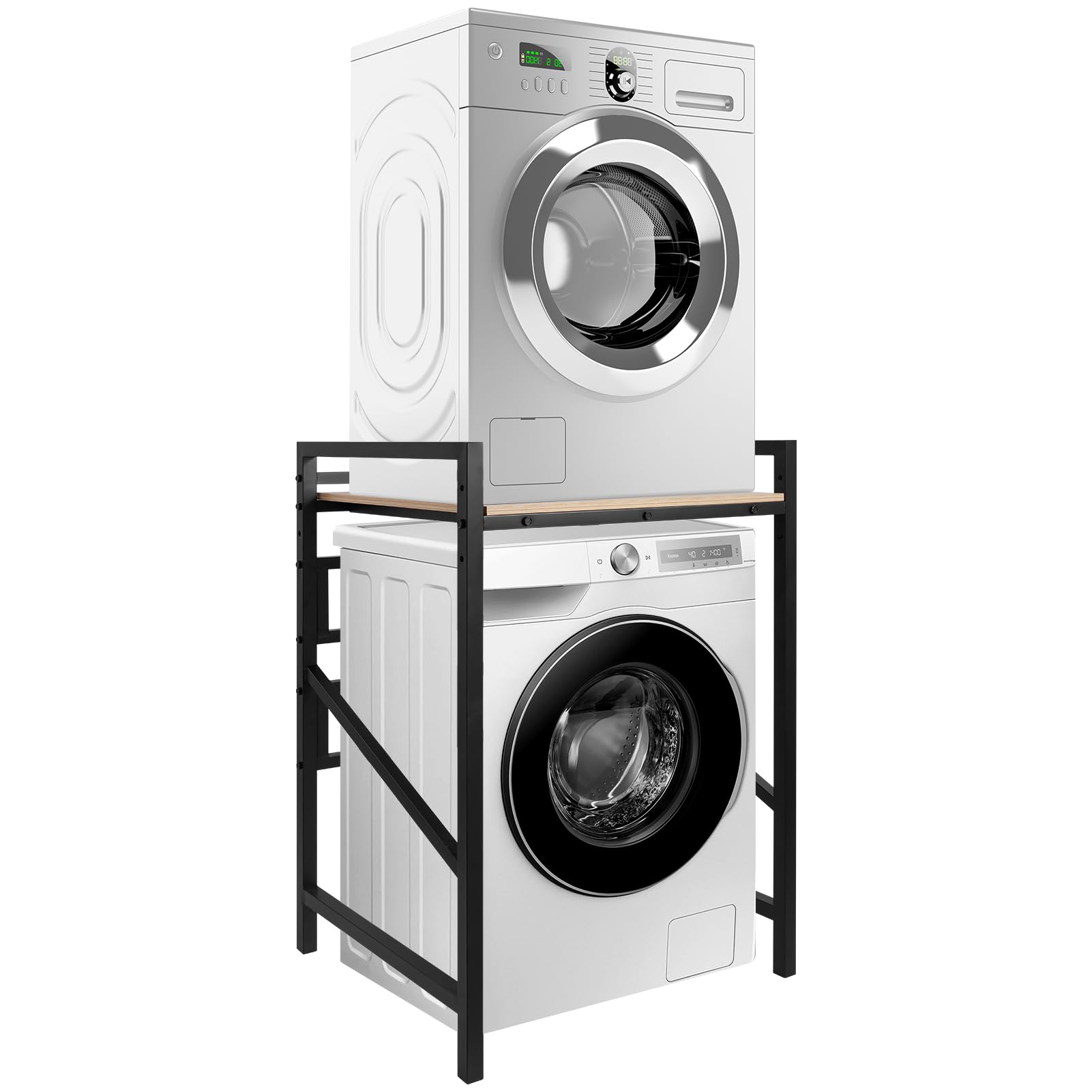 Teodute Washer Dryer Stand Stacking Kits, Three Adjustable Heights Washing Machine Storage Unit, Load Capacity 250KG, Portable Stacking Kit For Tumble Dryers for Tumble Dryers and Dishwashers
