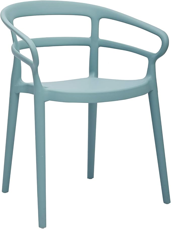 Amazon Basics Light Blue, Curved Back Dining ChairSet of