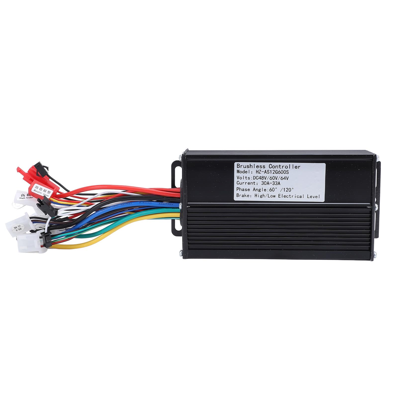 BuyWeek Contrôleur de Moteur sans Balais, 48V 60V 64V 600W Contrôleur de Moteur en Alliage d'Aluminium pour Vélo Électrique Scooter Électrique (HZ-AS12G600S)