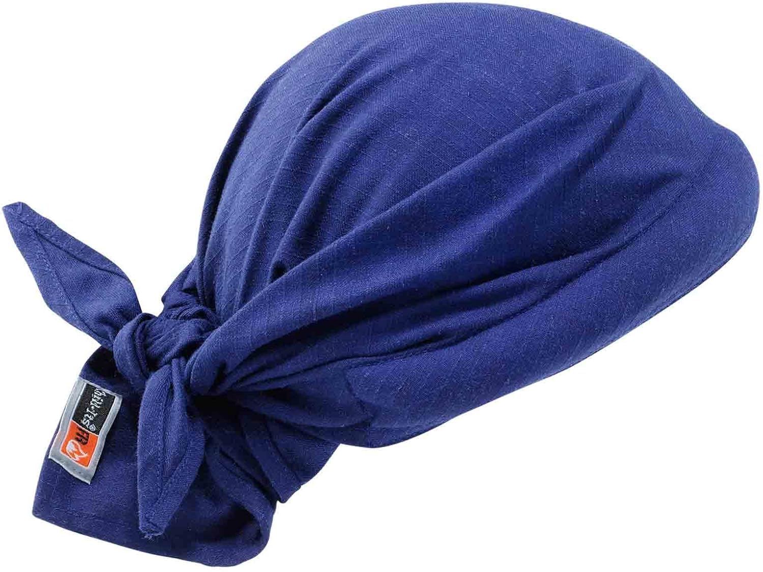 Cooling Dew Rag, Fire Resistant, Evaporative Polymer Crystals for Cooling Relief, Ergodyne Chill Its 6710FR,Blue