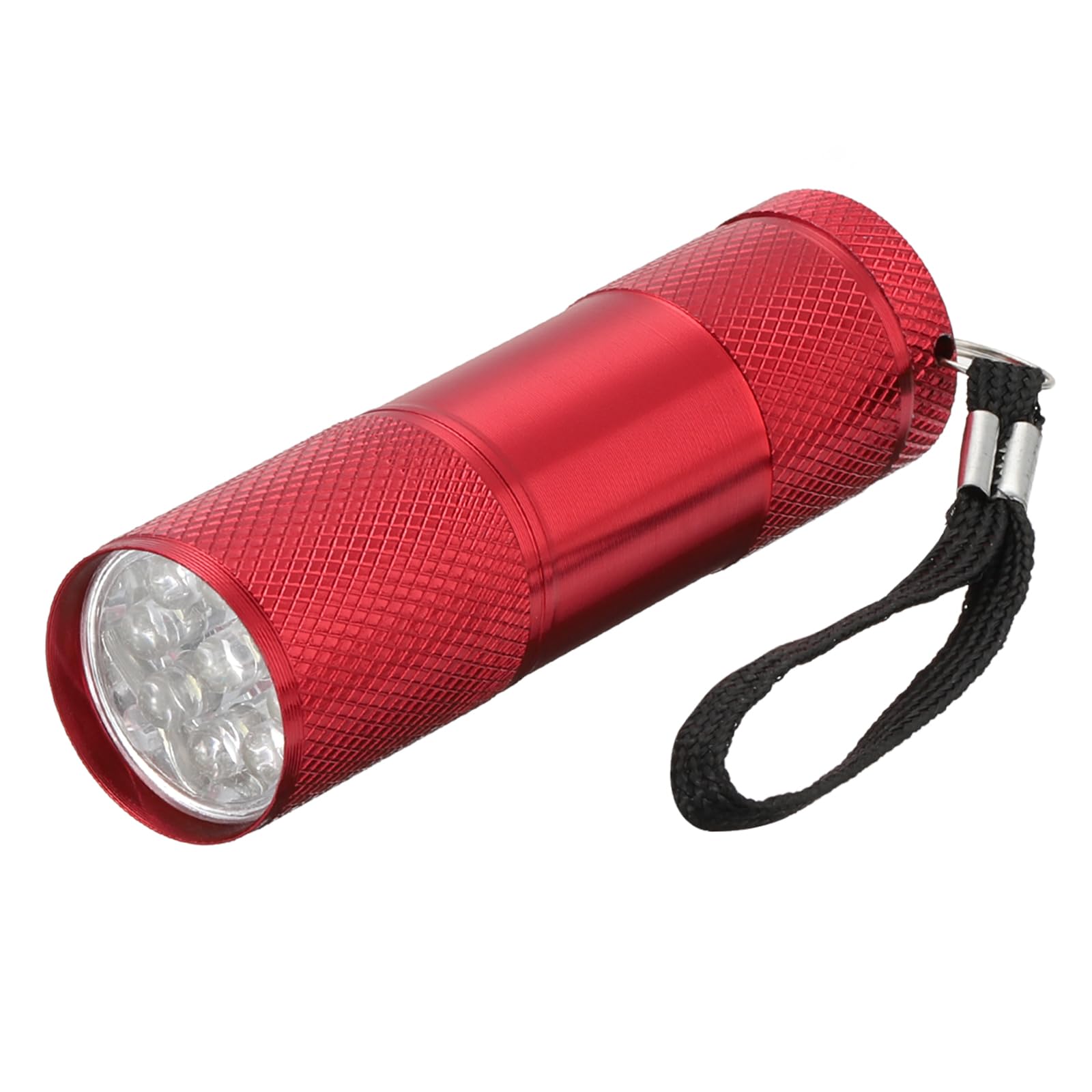 PATIKIL 9 LED Mini Flashlights, Aluminum Pocket Flashlight Torch with Lanyard for Camping Hiking, Outdoor Emergencies, Red