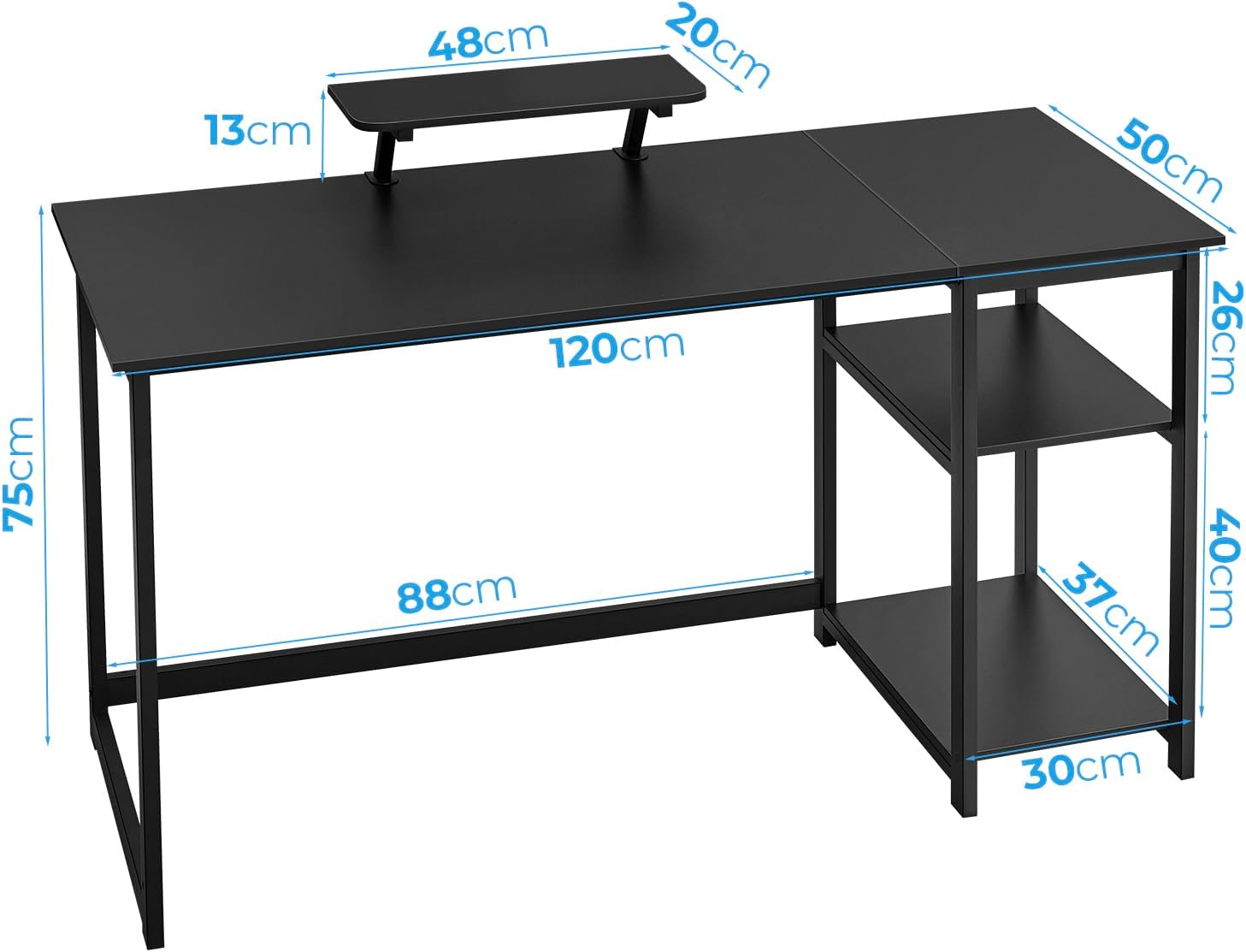 GreenForest Scrivania con Monitor Stand immagine 3