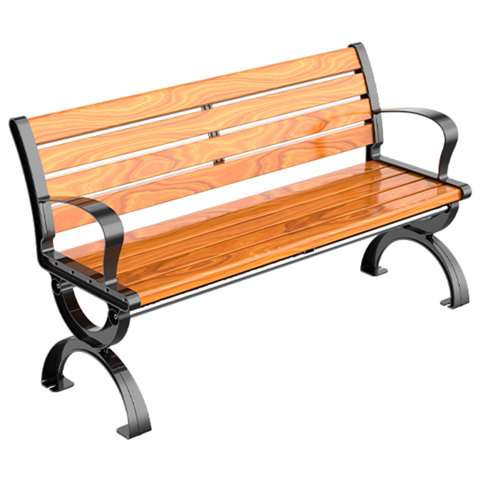 Banc de jardin d'extérieur YVYKFZD en bois traditionnel au style authentique