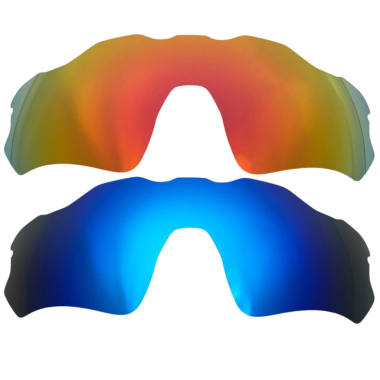 Lentes de repuesto para gafas de sol Oakley Radar EV Path OO9208/1.5 mm polarizadas/fáciles de instalar, Rojo oscuro, 134*46mm