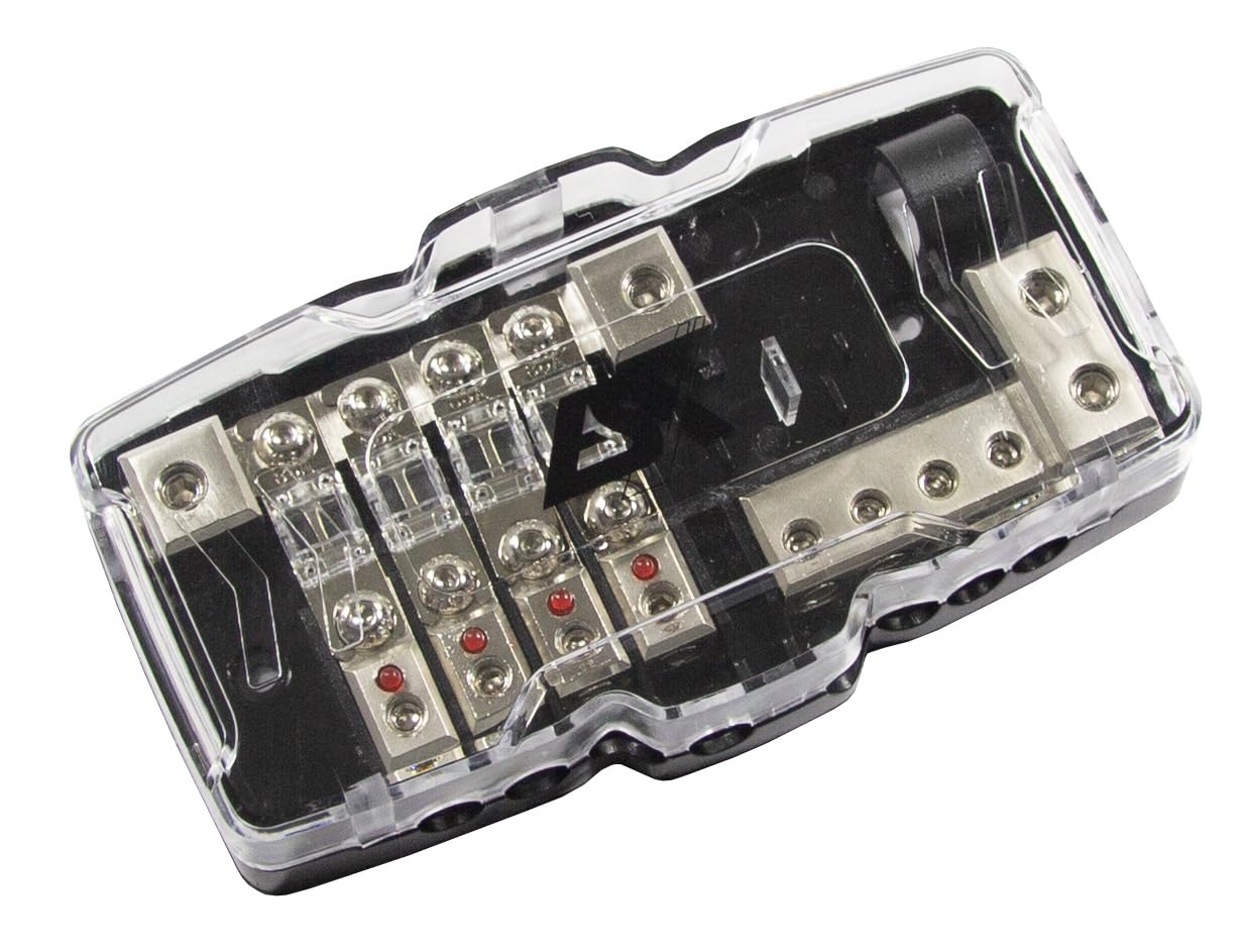 ESX DFD2/4G - 4-Fach MINI-ANL Sicherungshalter mit integriertem Masseverteiler bis 50qmm Powerkabel