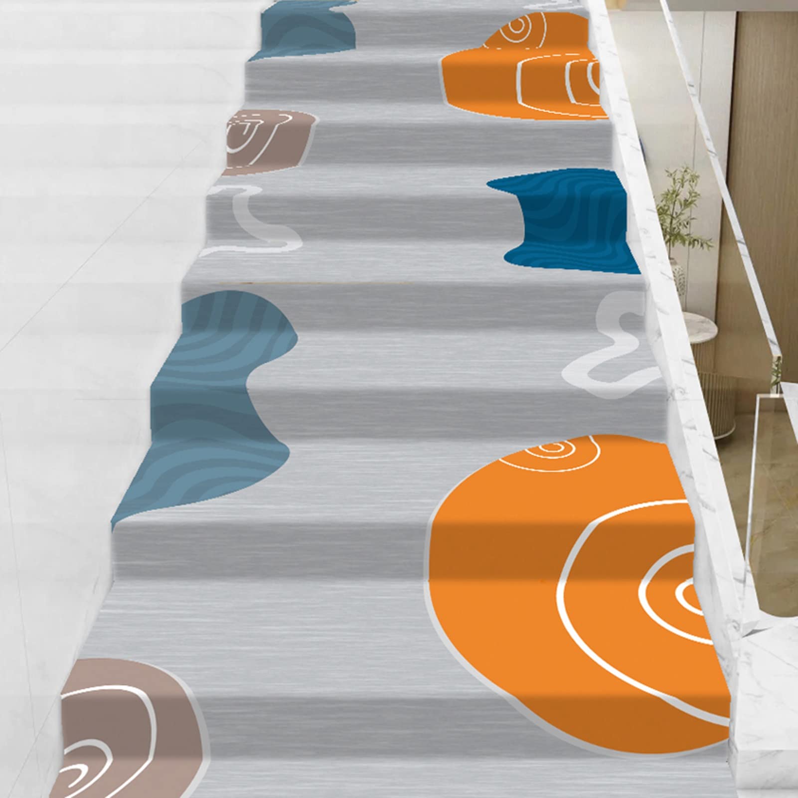 Alfombra autoadhesiva para escaleras anticaídas con base protectora y rollo continuo de 6mm