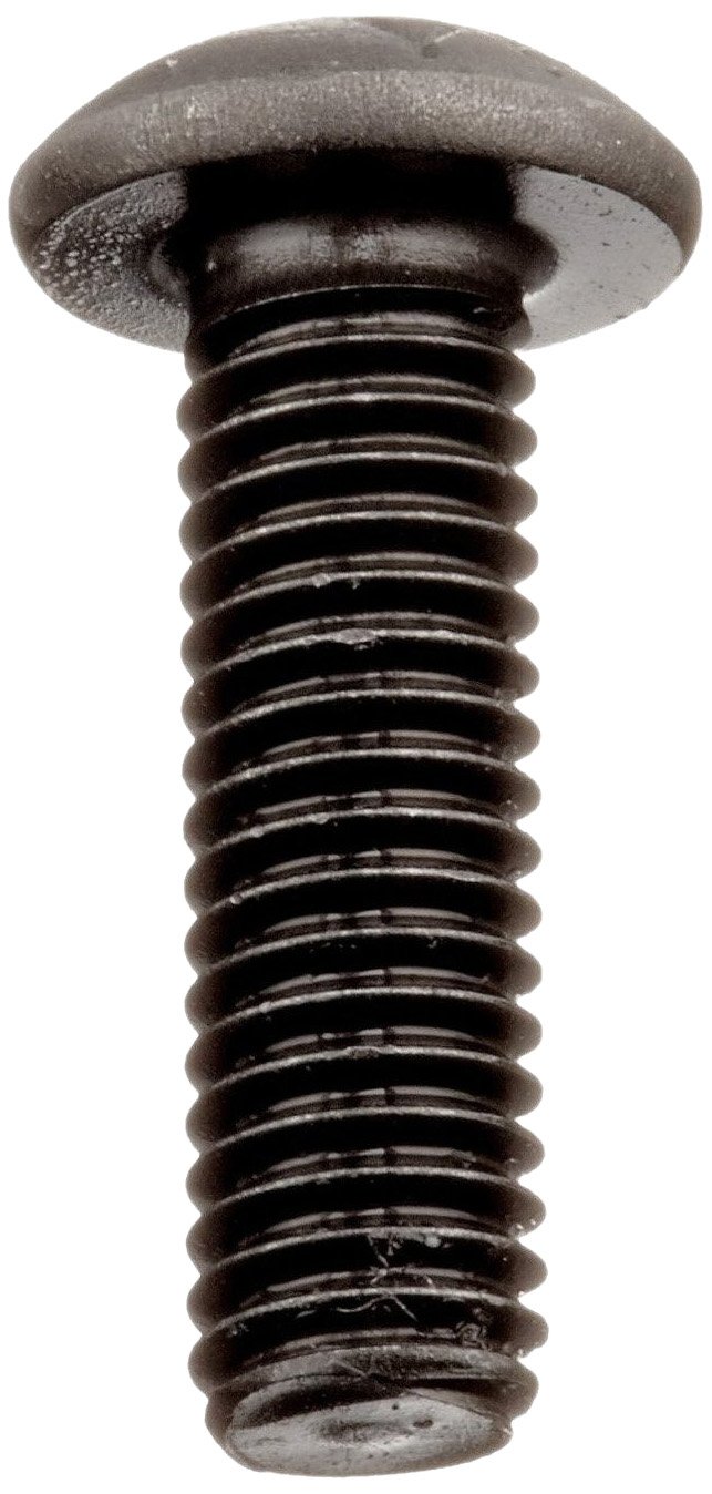 Steel Socket Cap Screw, Plain Finish, Button Head, Hex Socket Drive, Meets ASME B18.3/ASTM F835, 2-1/2" Length, Fully Threaded, #10-24 Threads (Pack of 100)