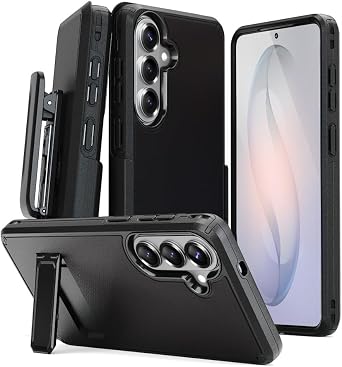 MOTIVE Designed for Samsung Galaxy s26 Plus Case Magsafe, Rugged Phone Cover with Belt Clip Holster, Qi2, Military Grade Drop Protection, Samsung s26 Plus Case with Stand | 6.7 - Black