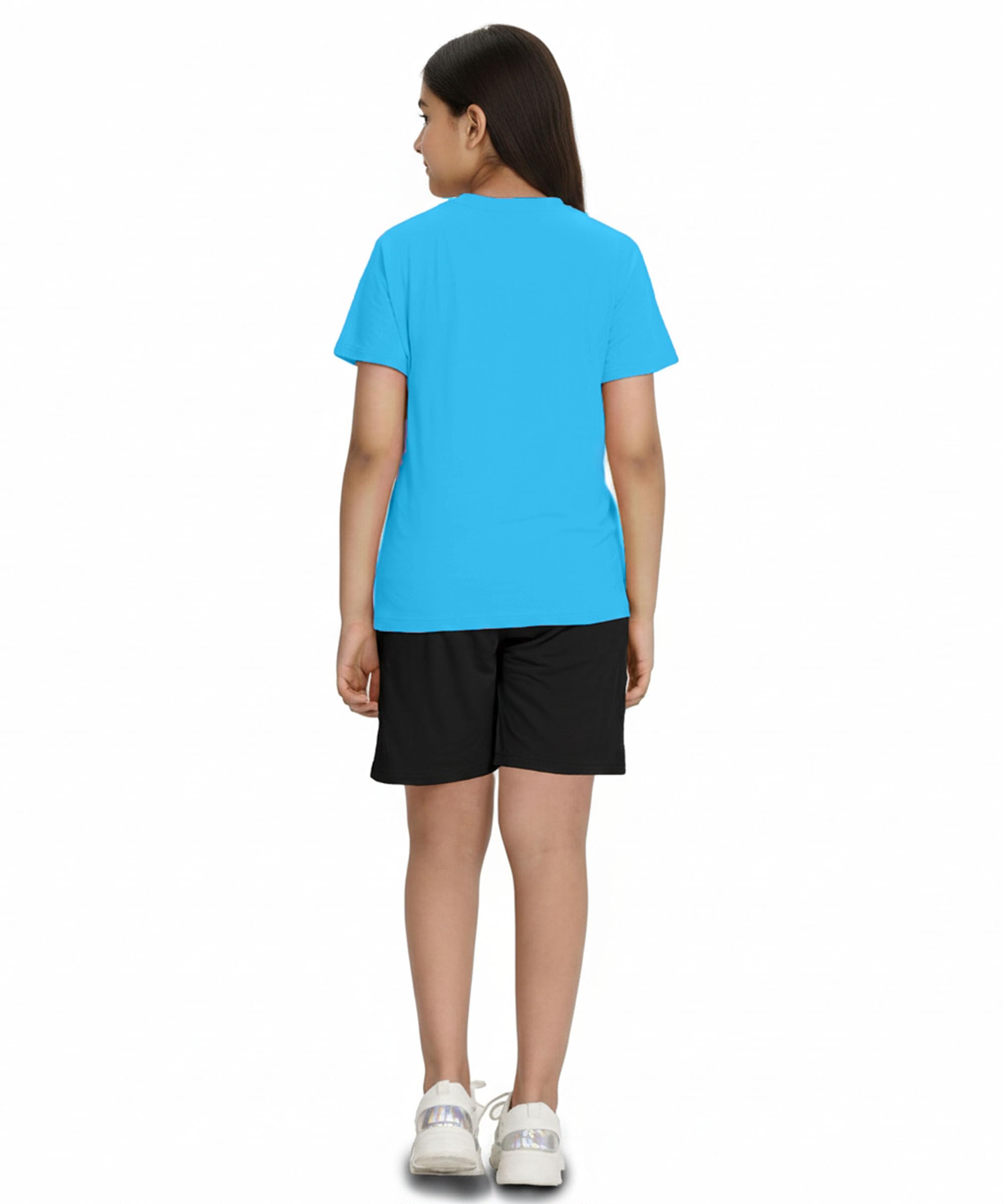 KYDA KIDS Conjunto de camiseta y pantalón corto 100% algodón puro para niñas (paquete de 1)