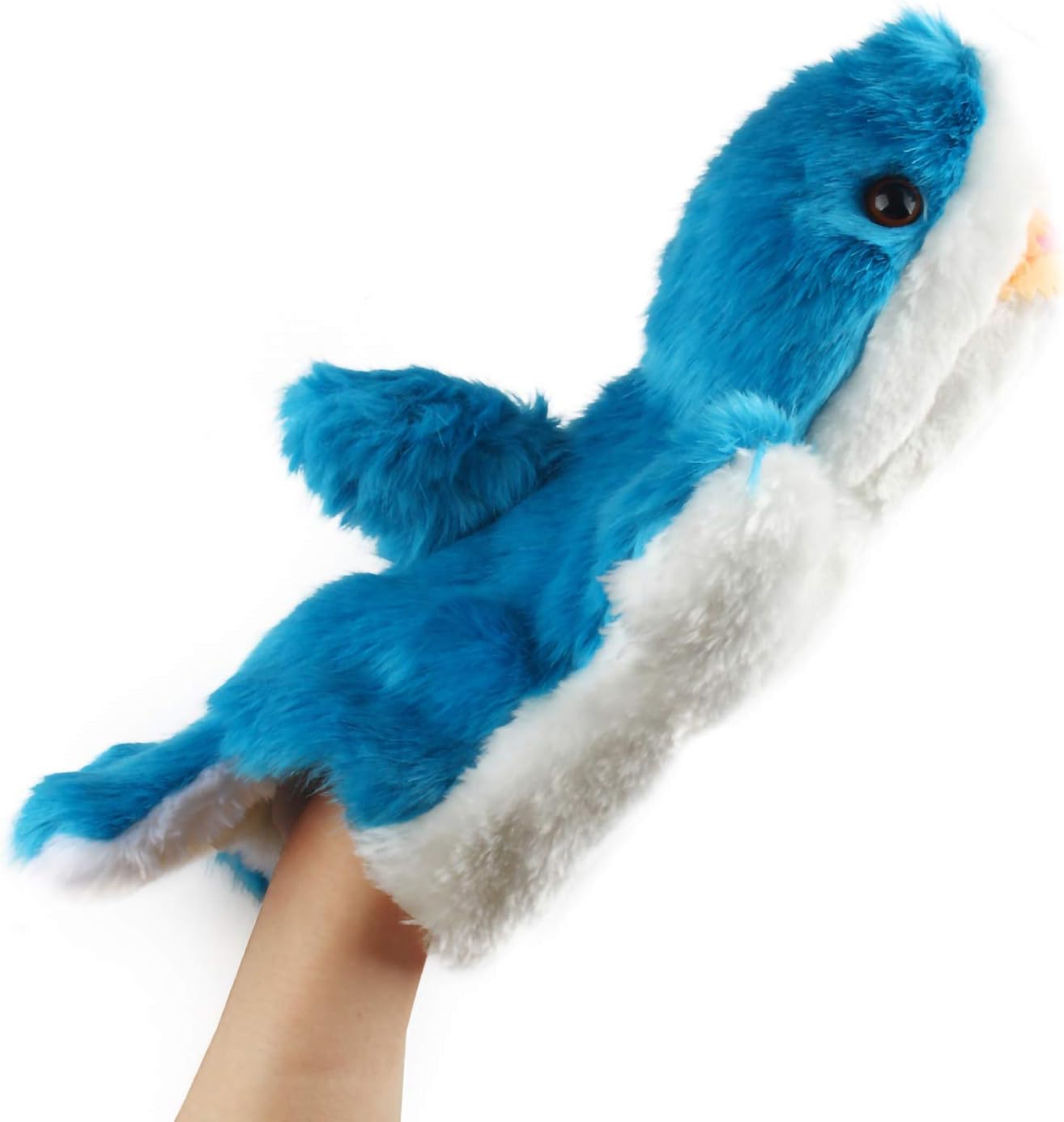 男性に人気 Andux Space ハンドパペット ぬいぐるみ 人形 動物 カバ パンダ リス 高さ27cm 愛らしいデザイン ブルー サメ Sparrow Rs
