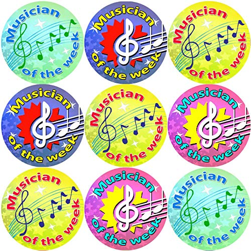 Sticker Stocker 144 Musician Of The Week 30 Mm Reward Stickers For School Teachers, Parents And Nursery