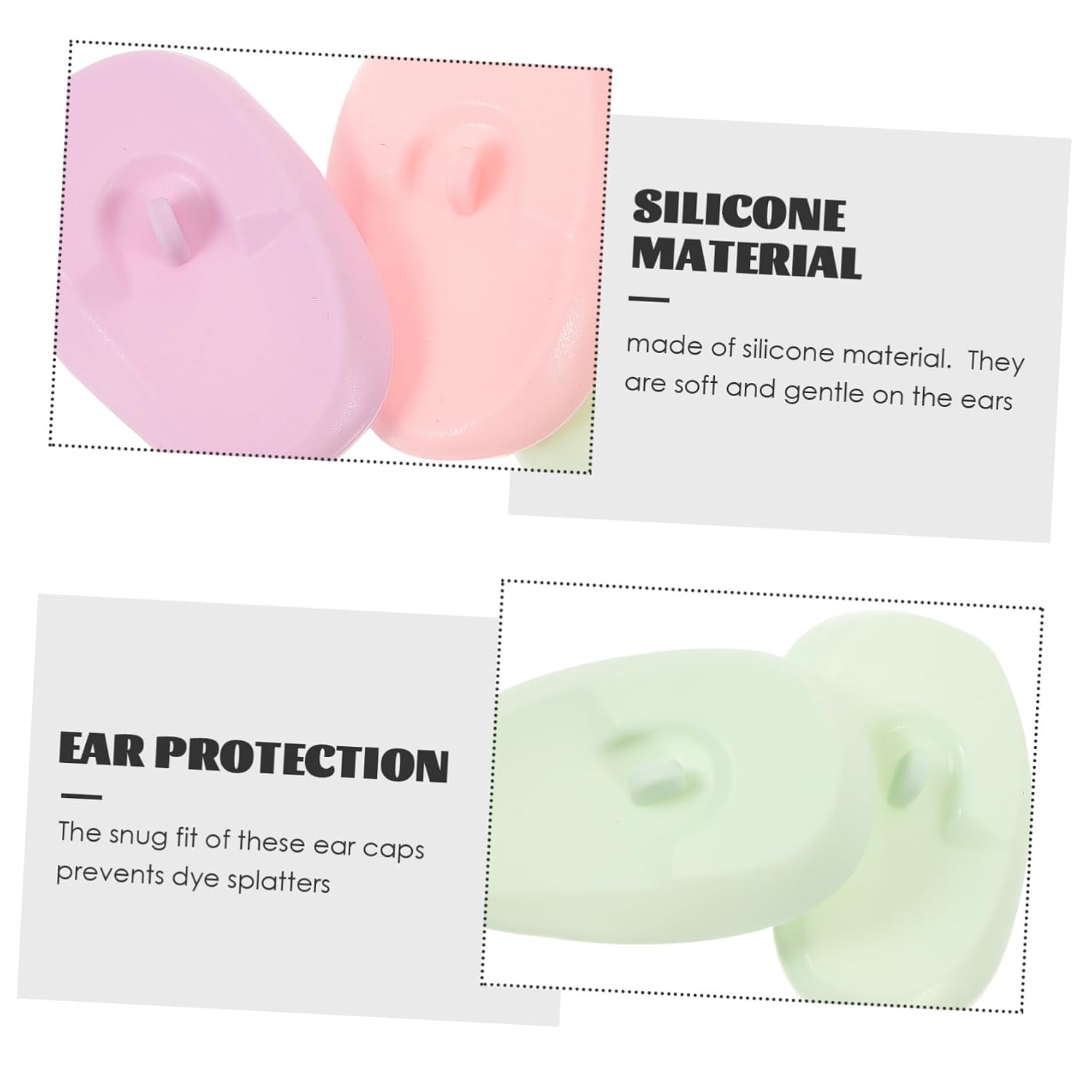3Pairs Ear Covers for Hair Dyeing Reusable Ear Protectors Soft Light for Salon and Home Use Lightweight and Convenient Ear Muffs for Hair Care