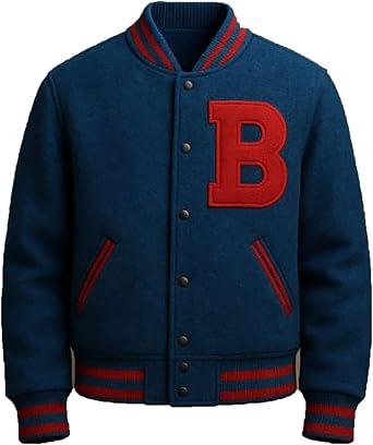 Mens Hotline Miami Jacket Stylish Varsity Jacket Hotline Miami Inspired Blue B Letterman Jacket