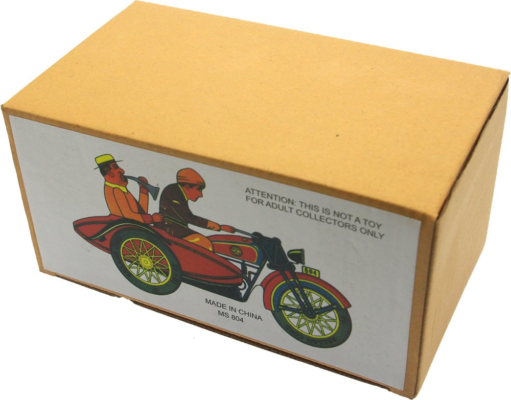 Brimtoy Motocykl boczny Tut, replika zabawek.