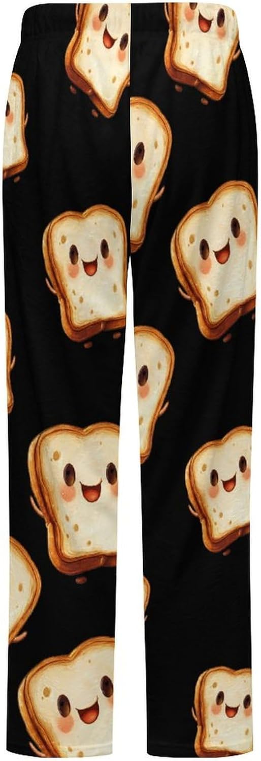 Cute Toast Women's Plush Pajama Pants Soft Comfy Lounge Bottoms Sleepwear