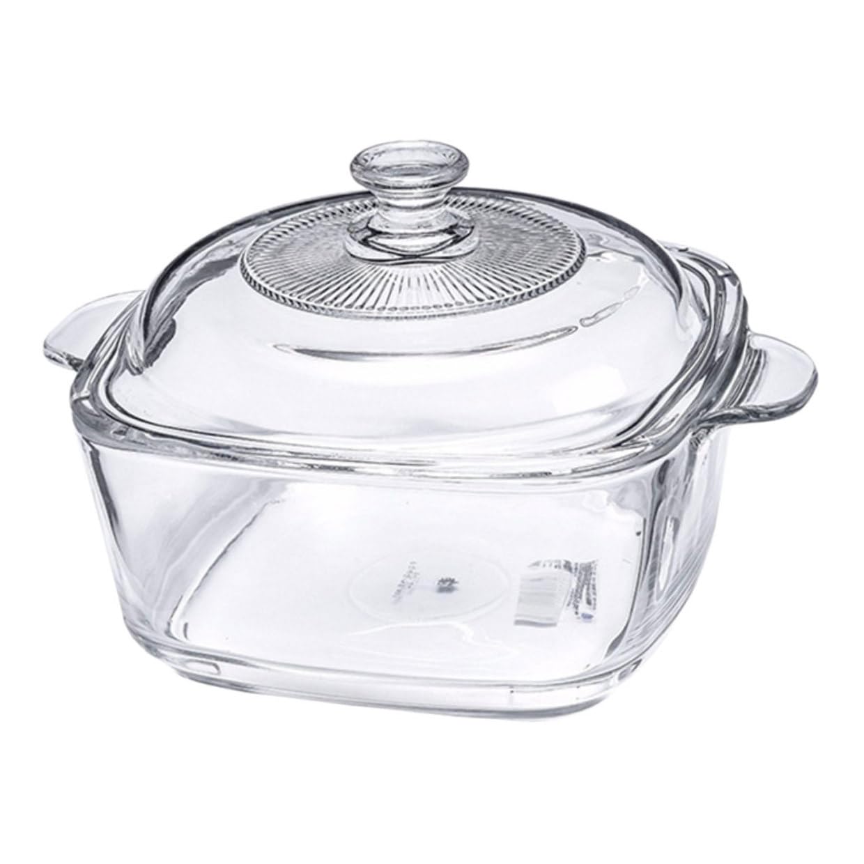 SEWACC Mikrowellengeeignete Glasschale mit Deckel 1L Rechteckige Salatschüssel aus Lebensmittelechtem Glas mit 2 Griffen Vielseitige Suppenschale für Küche und Restaurant