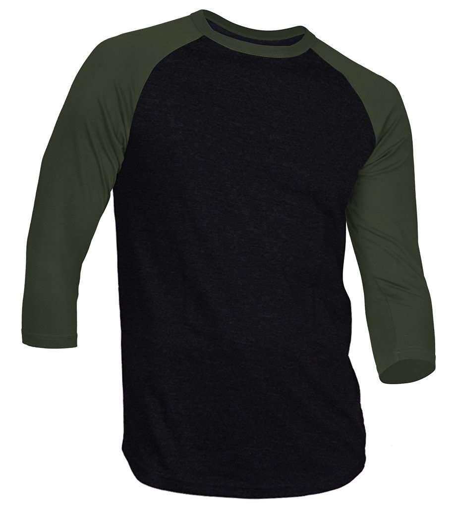 Dream USA Men's Casual 3/4 Sleeve Baseball T-shirt Raglan Jersey Shirt