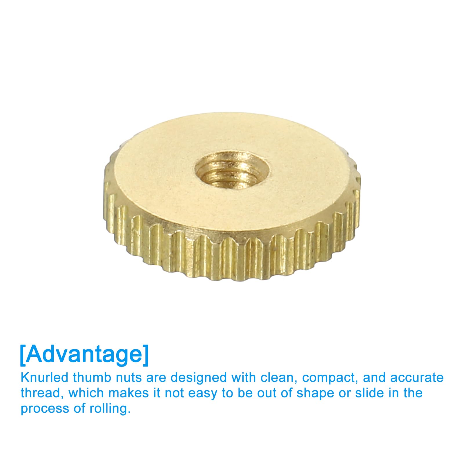 QUARKZMAN Dadi a Farfalla Scanalati 4pz M3 x D11mm x H2,5mm Foro Passante Testa Piatta Ottone con Collare Testa Piatta Foro Passante Elementi Fissaggio Pomelli Rotondi per Parti Stampanti 3D
