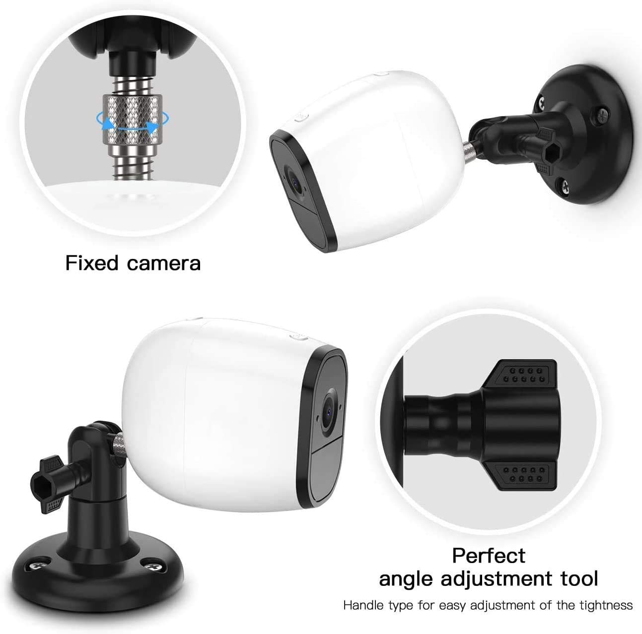 【Última versión】 Soporte de pared ajustable para interiores y exteriores para Arlo Essential/XL Gen 2/Pro/2/3/4/Arlo Pro 5s/Ultra/, eufyCam 2C/2C Pro, 2/2 Pro, 3C/S300, 3/S330, Wyze Cam Pan/V3 (3