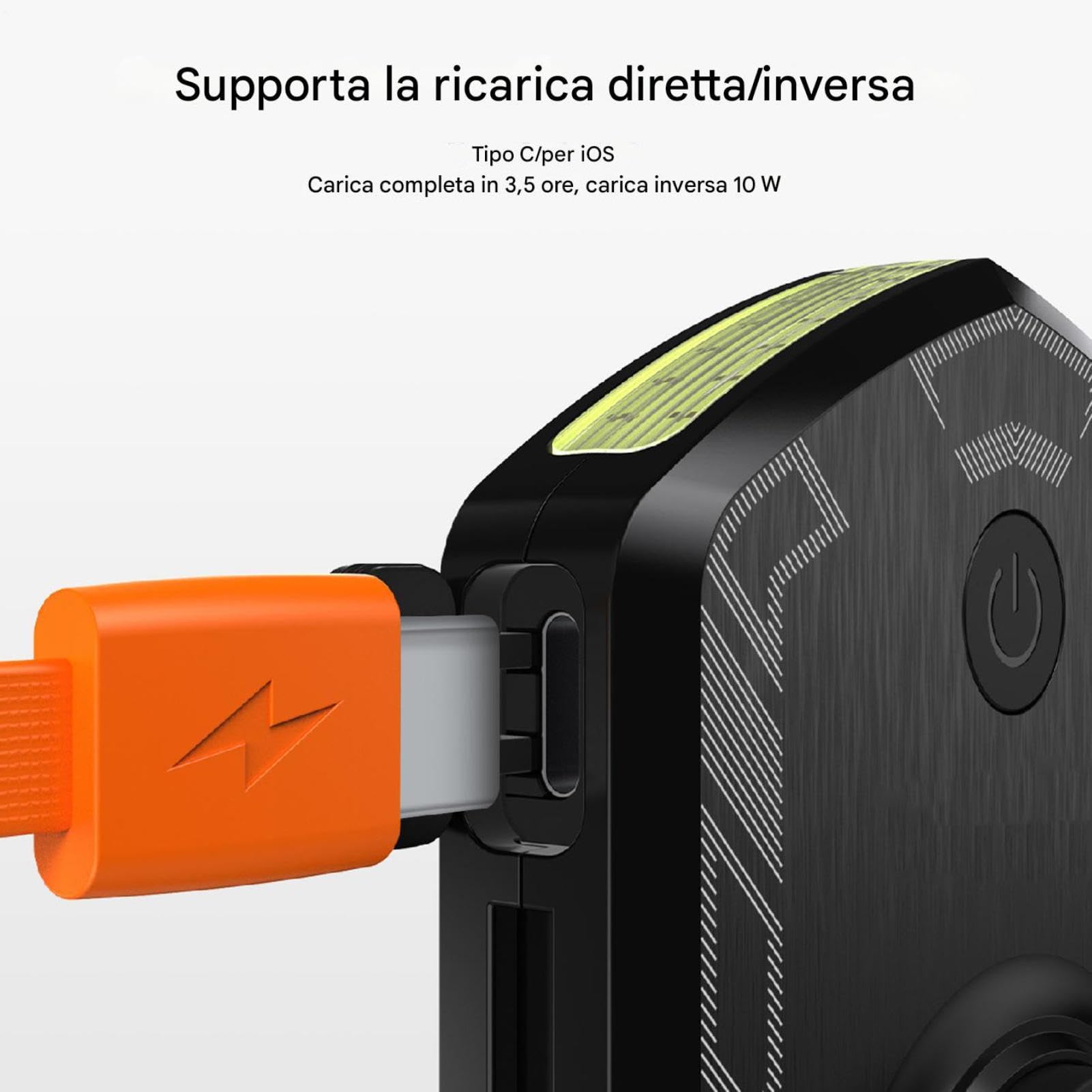 Luce notturna per ciclismo, Faro per bici ad alta luminosità | Luce anteriore dotata di Power Bank con 4 modalità, Lampada da guida ricaricabile, Design elegante con attrezzatura di sicure