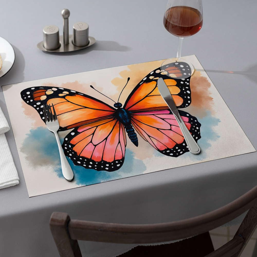 Assiettes décoratives papillon coloré, cadeau idéal en lot de 6 pour table et repas de fête
