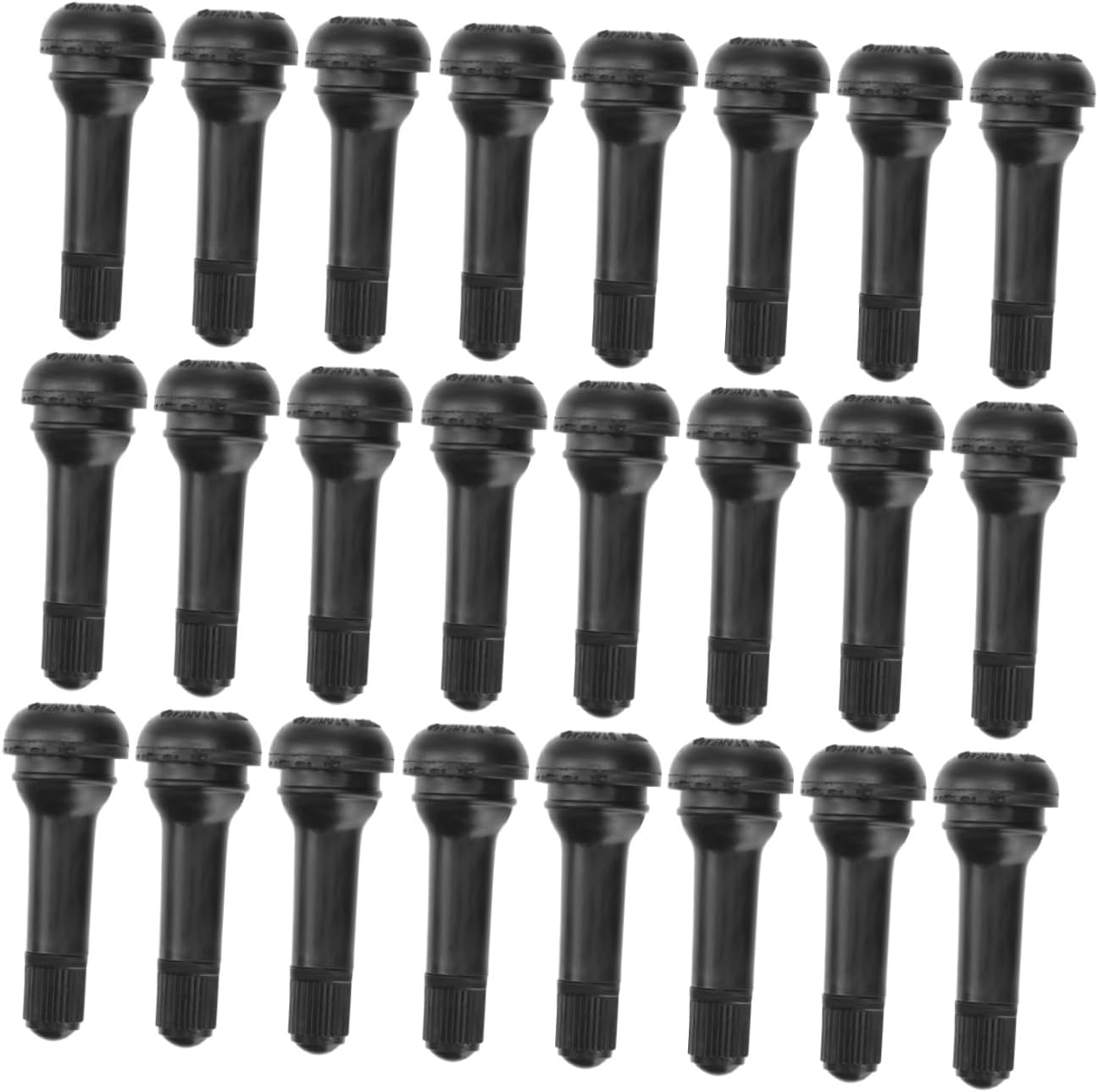 Gatuida 100pcs Tubeless Tire Valve Stems for Car and Truck Zinc Alloy and Rubber Construction Tire Caps for Vehicle