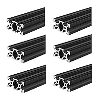 Vista 7 de Extrusión de aluminio 2040 de 27.56 pulgadas / 27.559 in de longitud, ranura en T, negro, paquete de 6 unidades, aluminio extruido de 0.787 in x