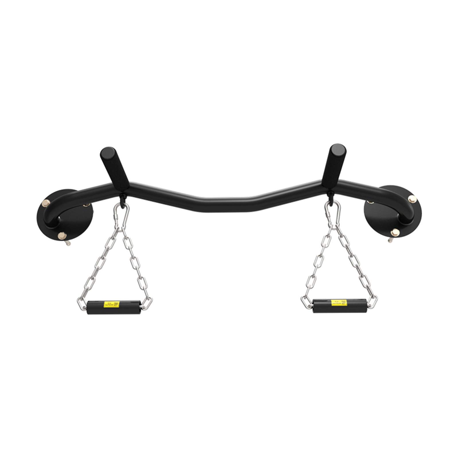 APJJChin Up Bar, Pull Up Bars Wall Mounted, Multifunction Pull Up Bar Handles Adjustable, Heavy Duty Steel Doorway Pull Up Bar for Indoor Home Gym Fitness