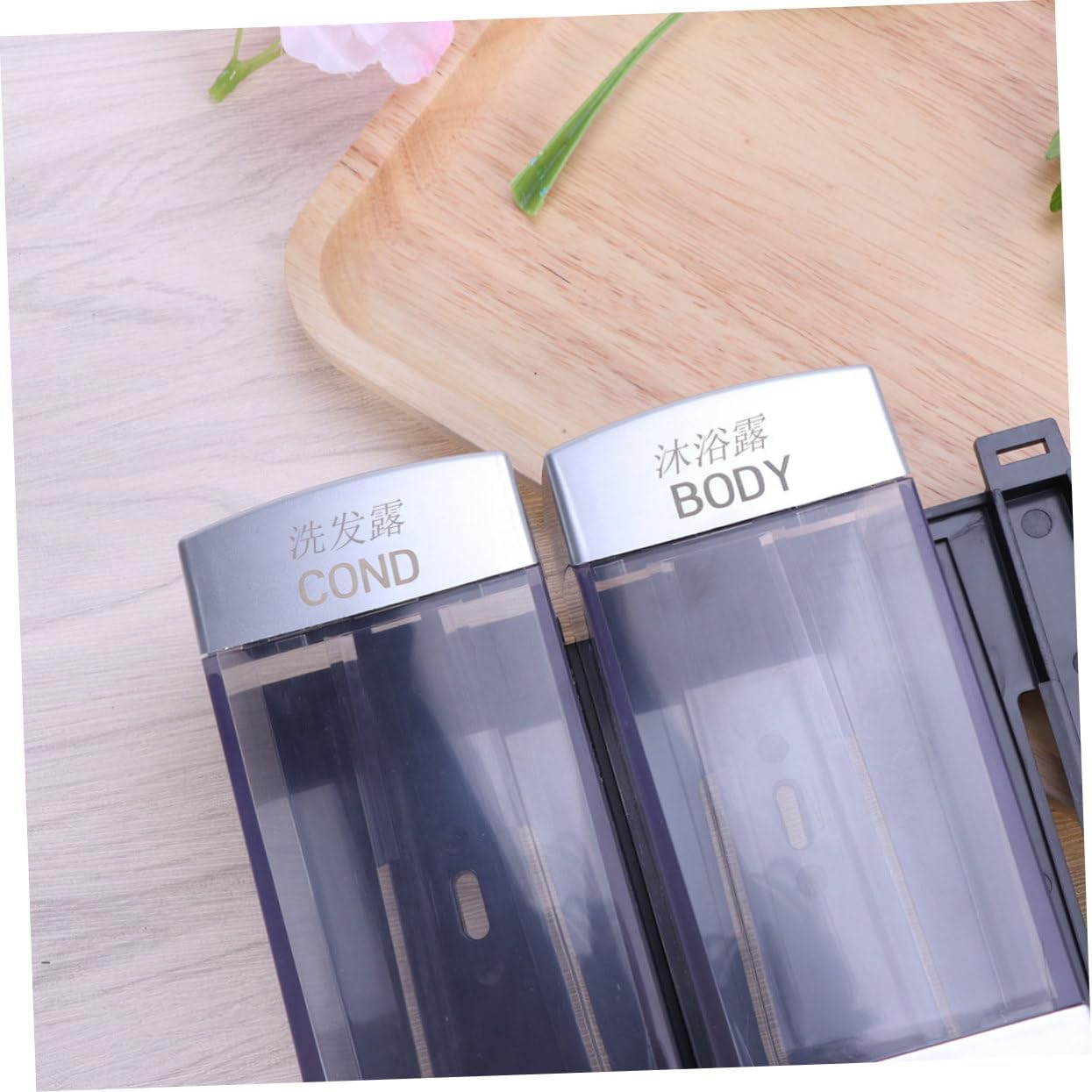 Wall-Mounted Soap Gel Dispenser for Shampoo and Conditioner Triple Outlet Design for Bathroom and Shower Easy Installation Space-Saving for Liquid Soap and Lotion