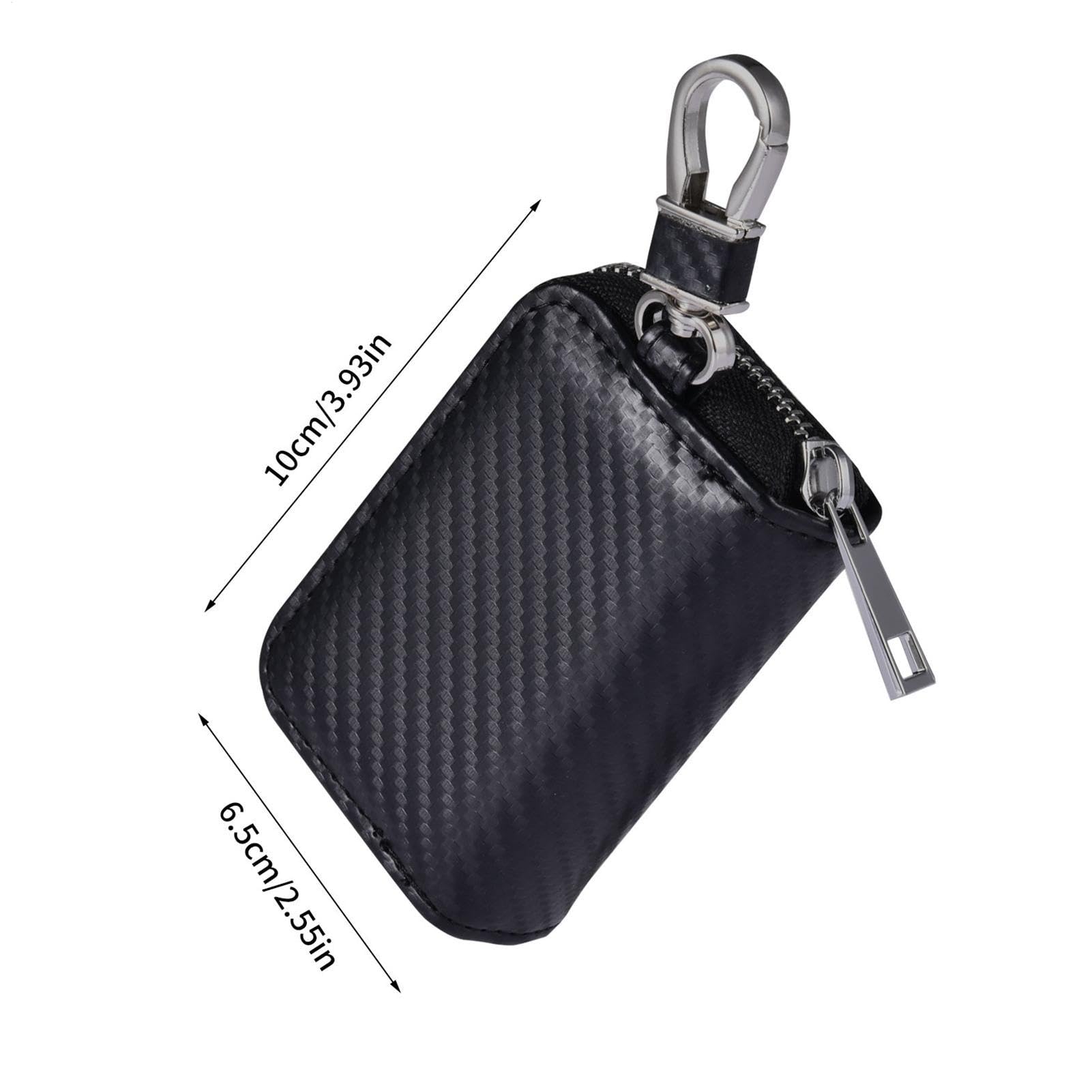 Keyless Go etui ochronne kluczyki samochodowe, pokrowiec kluczyki samochodowe, etui klucze ze skóry PU z zamkiem b?yskawicznym, sygna?u AutoRfid, kiesze? antykradzie?owa, etui