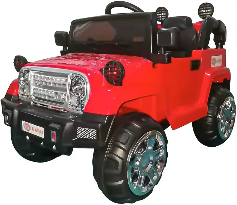 Carro Elétrico Jipe Elétrico Infantil BZ J1 12V Vermelho com Músicas e Luzes BARZI MOTORS