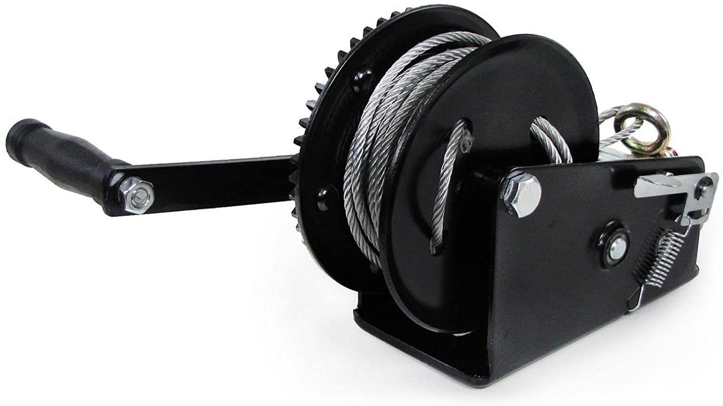 Futchoy Cabrestante manual, con cable de alambre de 10 m, galvanizado y resistente a la corrosión para remolques