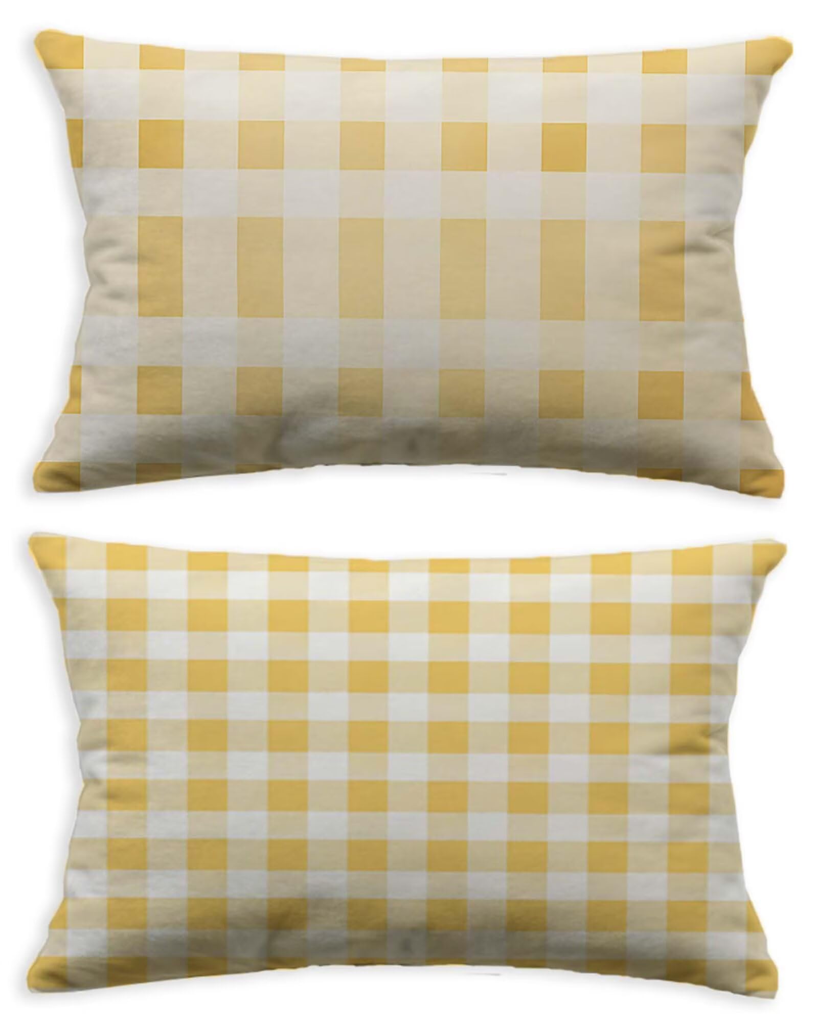 Housse de coussin jaune 50x70 lot de 2 pour décorer le canapé du salon