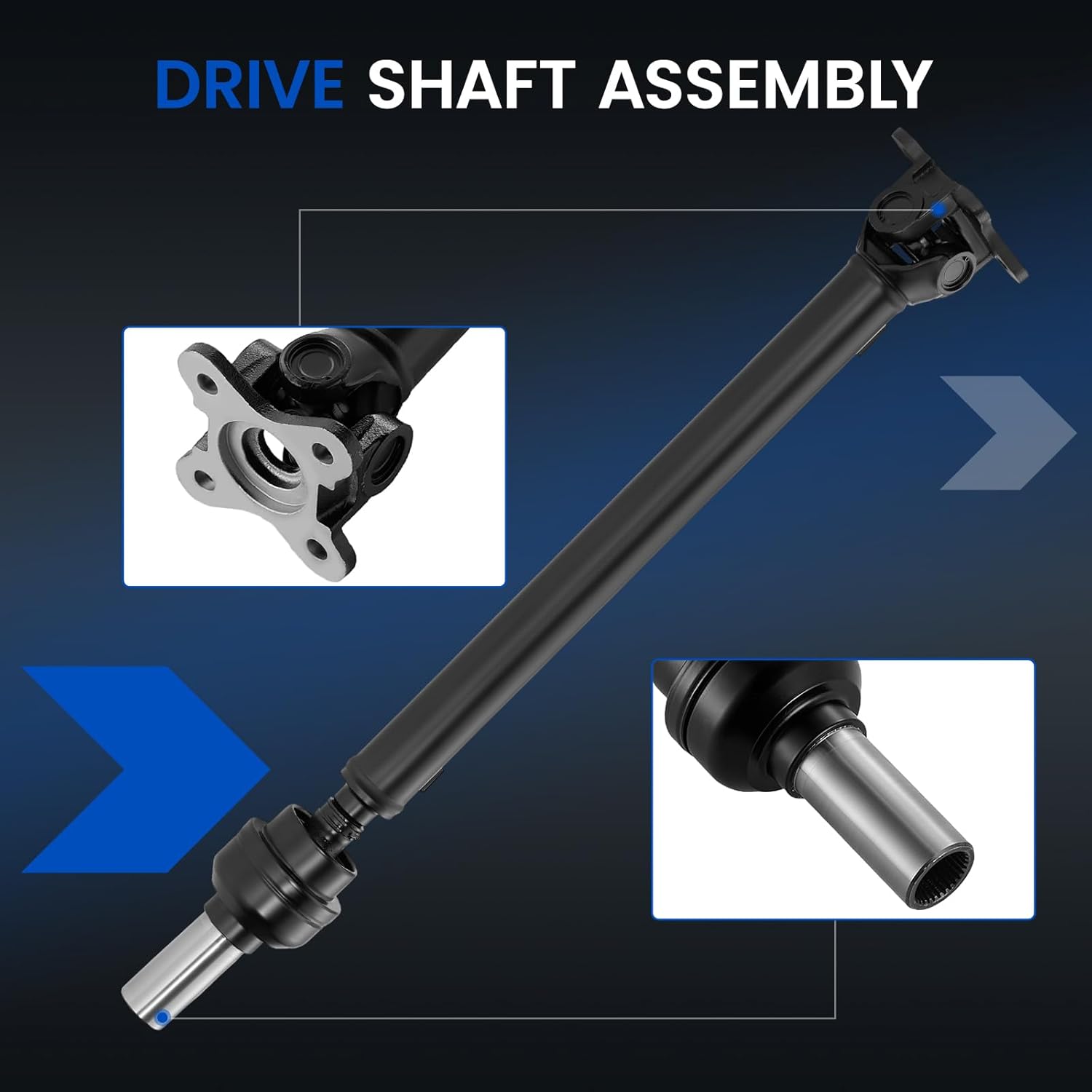 938-150 Front Drive Shaft Complete DriveShaft Assembly Compatible with Dodge 2002-2006 Ram 1500 3.7L V6 4.7L 5.7L V8 Automatic, 2002-2003 Ram 1500 5.9L V8 Automatic