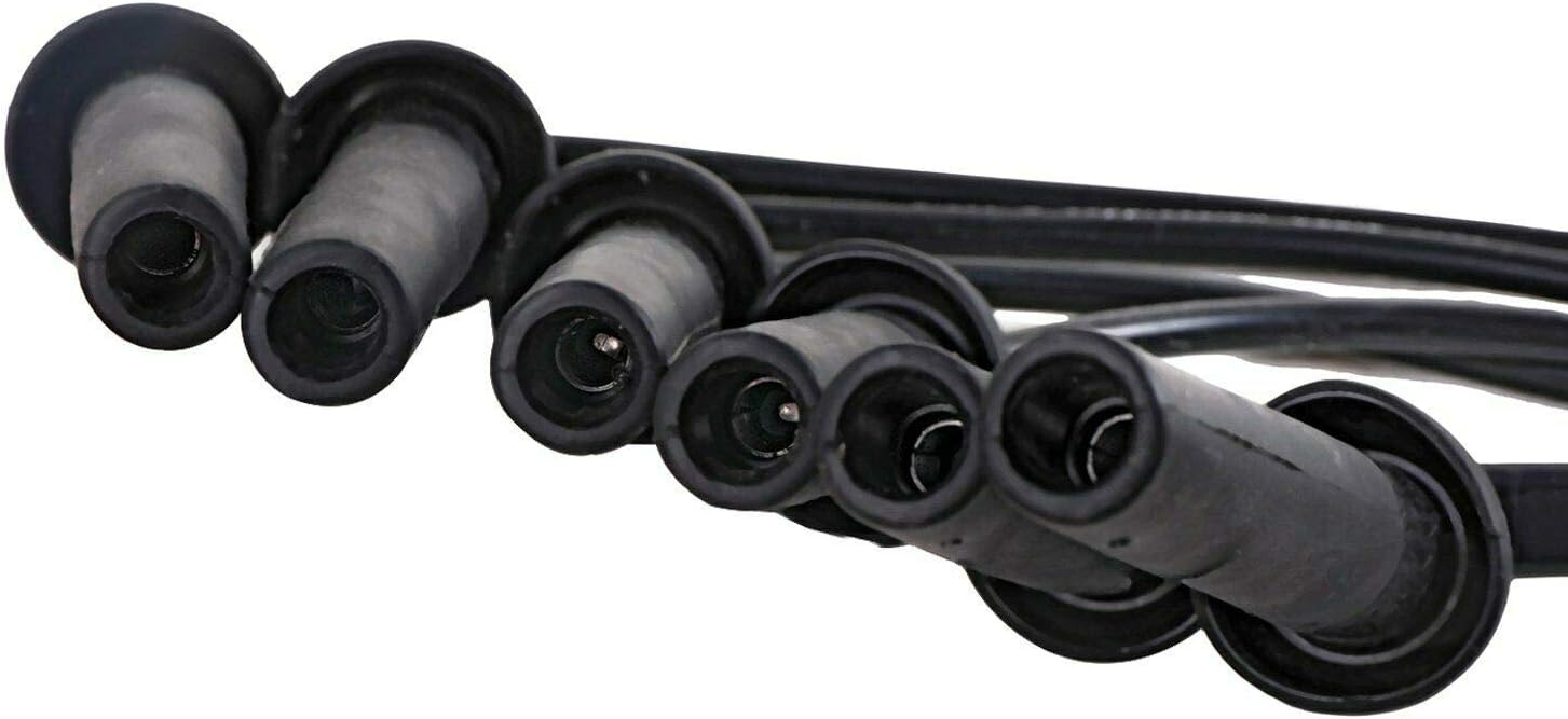 Ignition Spark Plug Wires 8mm 6PC Set for 2001-2003 Ford Taurus Mercury Sable V6 Models VIN (S)