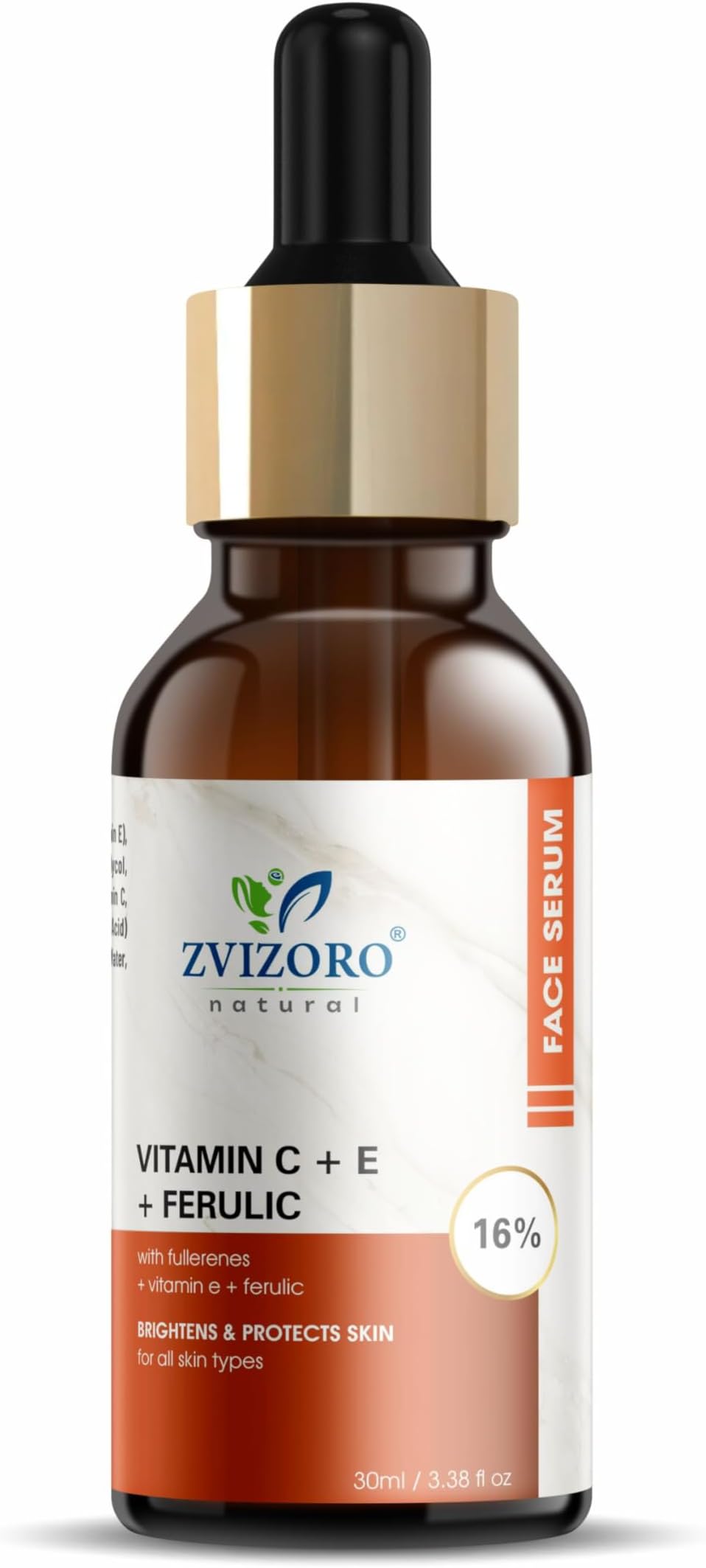 16% Vitamin C Face Serum (Advanced) With Vit E, & Ferulic Acid For Glowing Skin | Advanced Brightening Formula With Power of Vit C & E, Ferulic Acid & Fullerenes | 30 ml