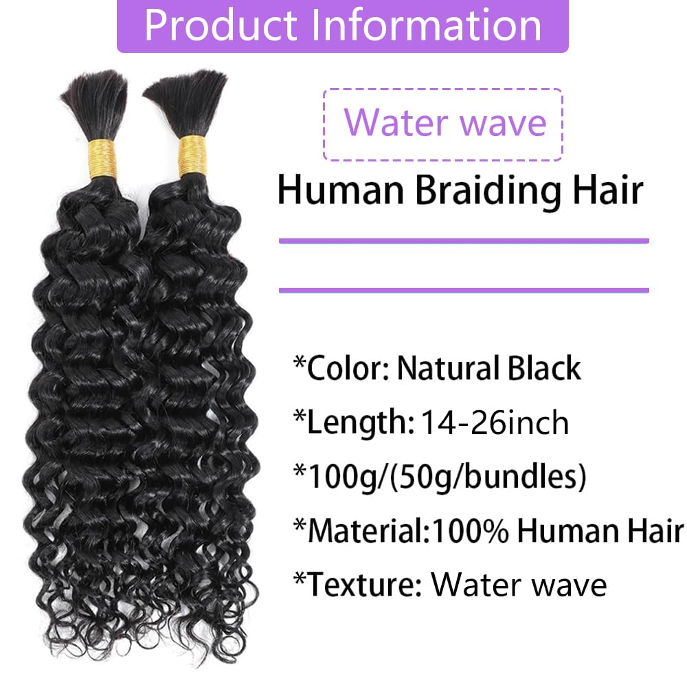 Tessitura brasiliana umano Braiding capelli 24 24 pollici acqua onda boho trecce umano capelli capelli sciolti estensioni non Weft tessitura capelli umani naturali meches brasiliane naturali 100g/pack