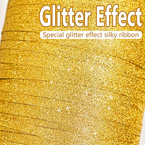 Image of PartyWoo Gold Ribbon - 500 Yard Curling Ribbon for Crafts, Balloons, Gift Wrapping, Florist Flowers (1 Roll)