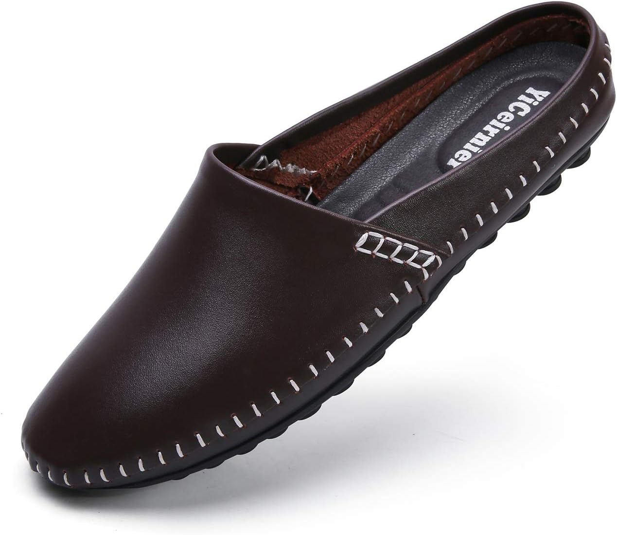 Amazon.com | Mens Mules Clog Slippers Breathable Punching Genuine ...