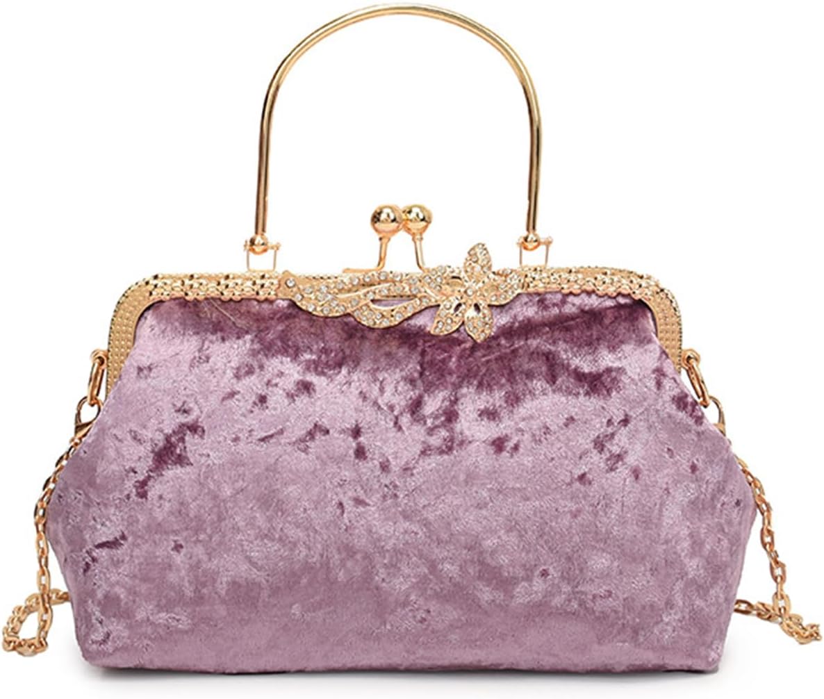 NICOLE & DORIS Women Clutch Purses Ladies Evening Bag Velvet Handbag Party Bag Prom Wedding Bag